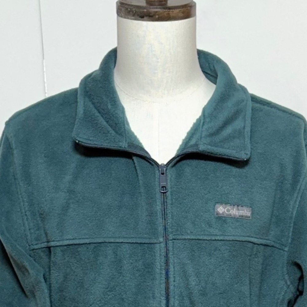 Columbia Jacket Mens XL Green Granite Mountain Full Zip Fleece Long Sleeve